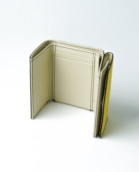 INW33 Yellow Trifold Wallet